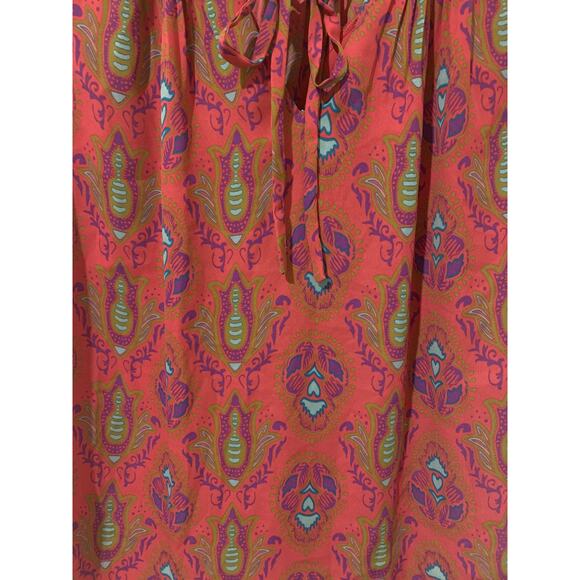 Violet & Claire Sleeveless Top Womens Size Medium Orange Pink Abstract Artsy - Picture 2 of 8